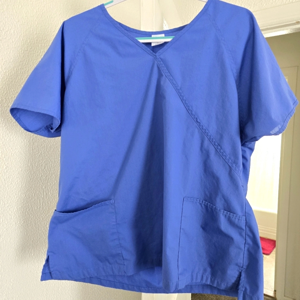 Blue scrubs Short Sleeve Relaxed Fit